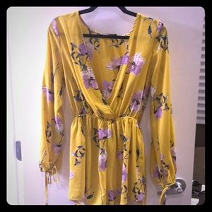 Yellow Floral Romper